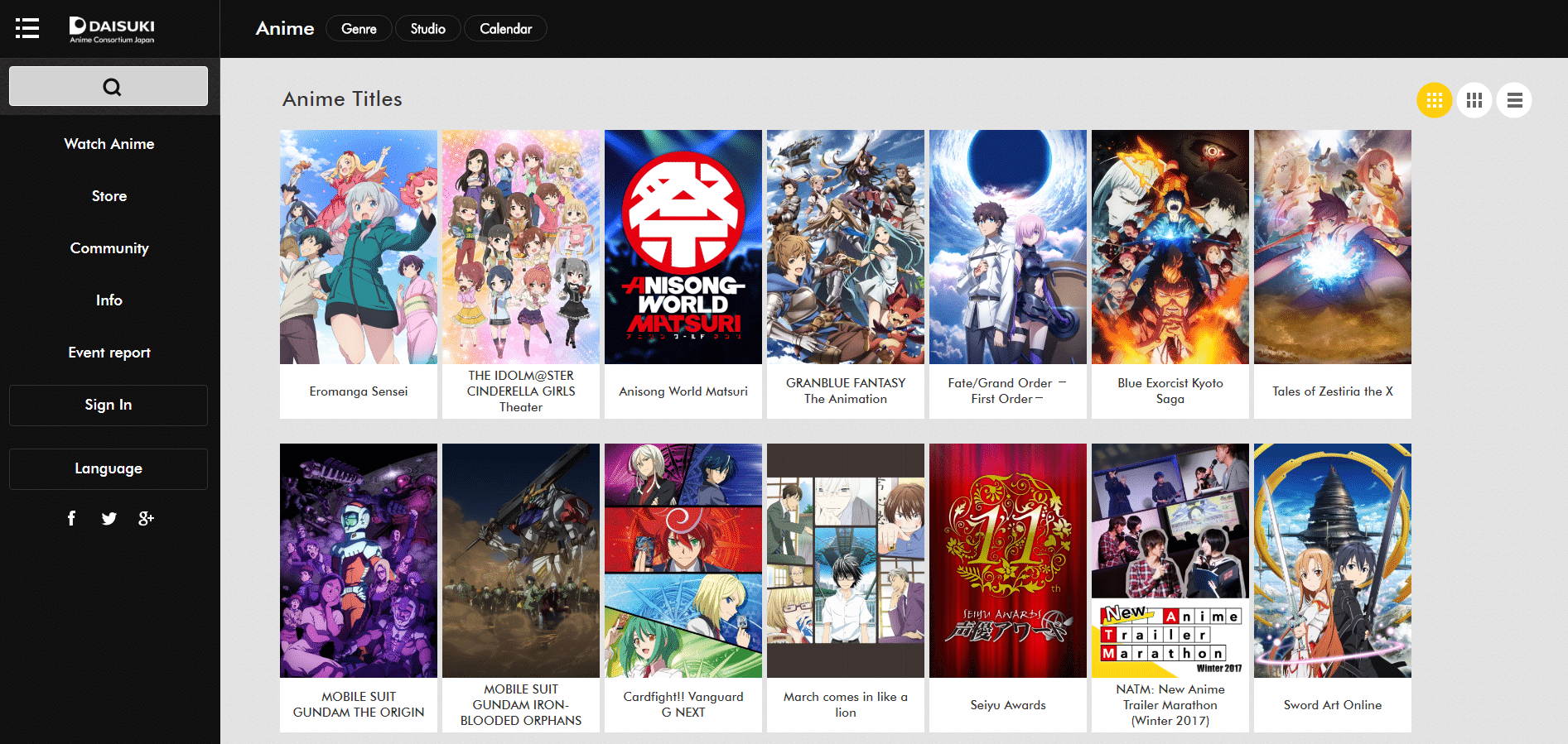 Site de streaming de animes Daisuki está encerrando suas operações